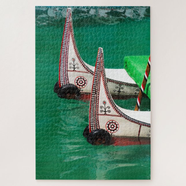 Puzzle Canoa de la gente aborigen (Vertical)