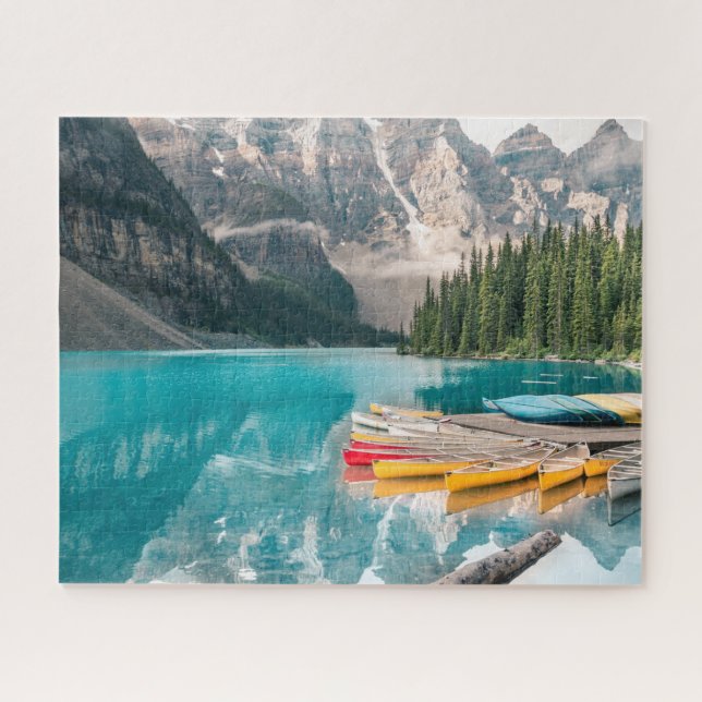 Puzzle Canoas en el Parque Nacional Moraine Lake Banff Ca (Horizontal)