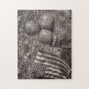 Puzzle Cañón de la Guerra Civil Estadounidense bate vinta