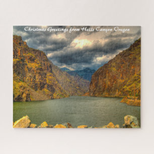 Puzzle Cañón del Infierno Oregon. Saludos de Navidad