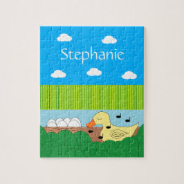 Puzzle Cantando Madre Pato Cerca Del Agua: