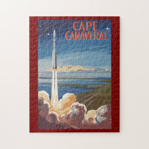 Puzzle Cape Canaveral Florida Arte de Viaje Pintoresco Re