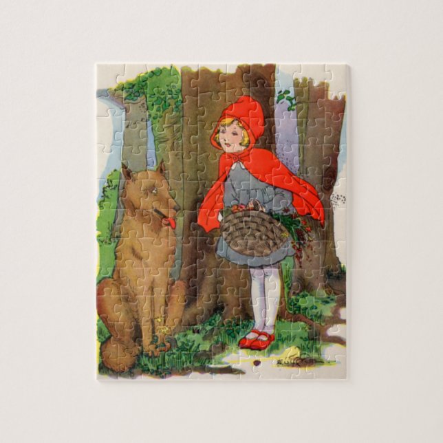 Puzzle Caperucita roja y el lobo (Vertical)