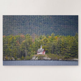 Puzzle Capilla Paulista en el lago George, Poster de Nuev