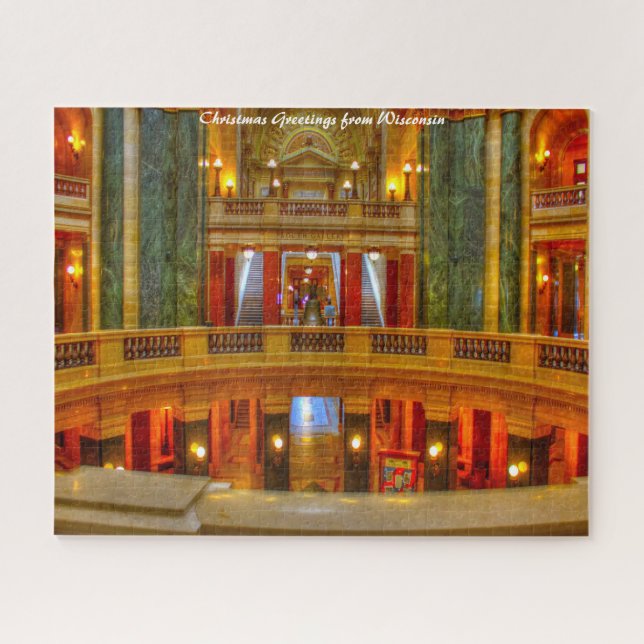 Puzzle Capital Chambers Wisconsin .Christmas Greetings (Horizontal)