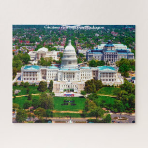 Puzzle Capital de Washington. Saludos de Navidad