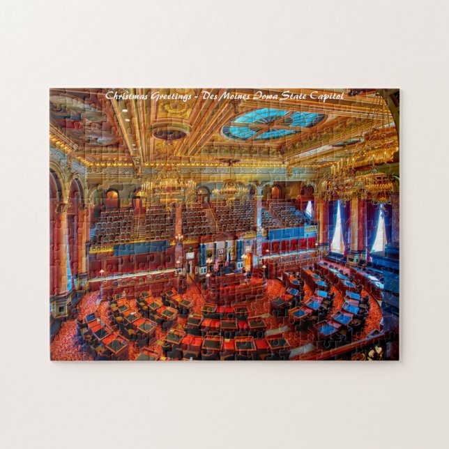 Puzzle Capitolio del Estado de Des Moines. Saludos de Nav (Horizontal)