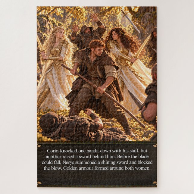 Puzzle Capítulo 3 de Swordcallers: Nerys Bloquea el Golpe (Vertical)