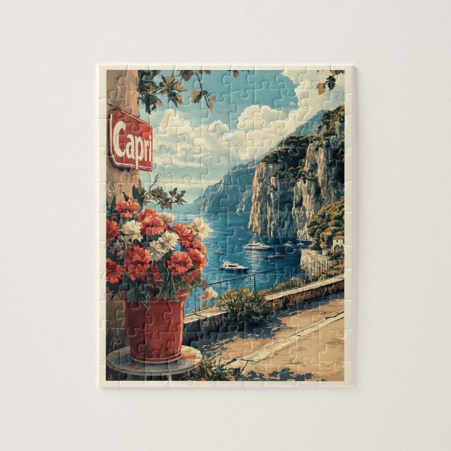 Puzzle Capri, Italia Vintage (Vertical)