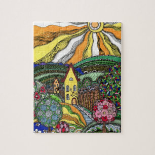 Puzzle Caprichosa Casa de Cuentos de Hadas Zentangle y Co