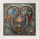 Puzzle Caprichoso Corazón Steampunk Te Veo Te Amo<br><div class="desc">Está viendo la Colección de Decoración para Hogar y Oficina,  Ropa,  Regalos y Coleccionables de Lee Hiller Fotografía y Diseños. Los diseños incluyen Lee Hiller Fotografía y Colección de Arte Digital de Medios Mixtos http://LeeHiller.com</div>