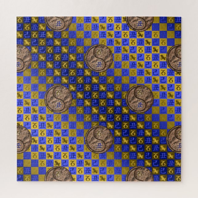 Puzzle Capricornio y Buey de Tierra (Vertical)