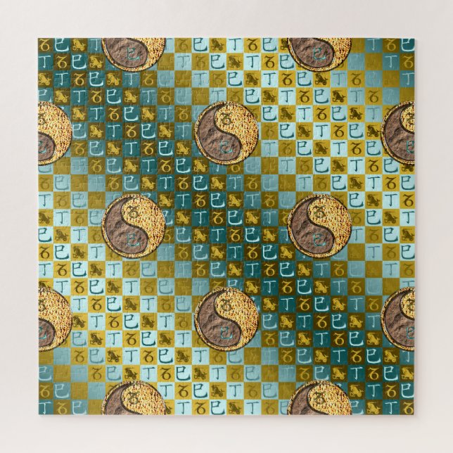 Puzzle Capricornio y Serpiente de Fuego (Vertical)