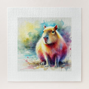 Puzzle Capybara in Nature 130924AREF101 - Watercolor