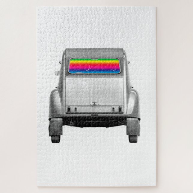 Puzzle Car + rainbow (Vertical)