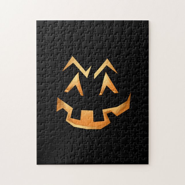 Puzzle Cara de calabaza fantasmal | Halloween (Vertical)