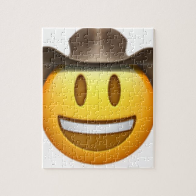 Puzzle Cara de emoji de vaca (Vertical)