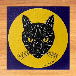 Puzzle Cara de gato negro