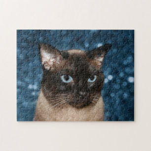 Puzzle Cara de gato siamesa