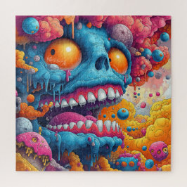 Puzzle Cara de Horror Psicodélico