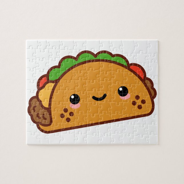 Puzzle Cara de Kawii Taco (Horizontal)