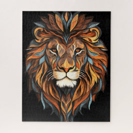 Puzzle Cara de león con hombres