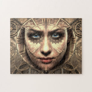 Puzzle Cara de mujer de máquina -