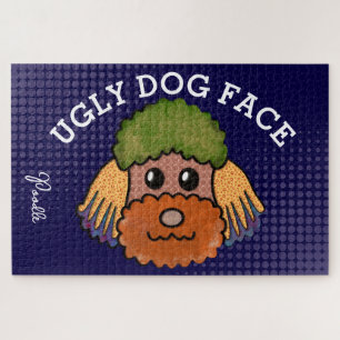 Puzzle Cara de perro fea de caniche de 1000 piezas