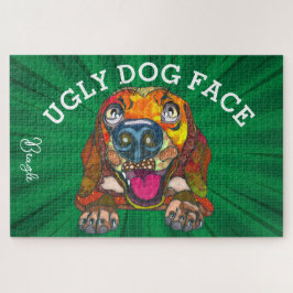 Puzzle Cara de perro feo Beagle de 1000 piezas