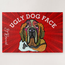 Puzzle Cara de perro feo de San Bernardo de 1000 piezas R