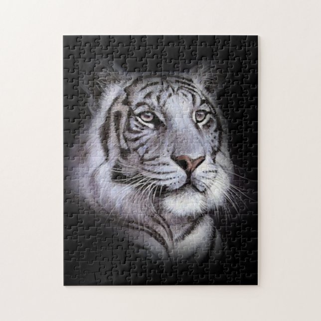 Puzzle Cara de tigre blanco (Vertical)