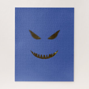 Puzzle Cara Malvada Difícil Desafiar Azul