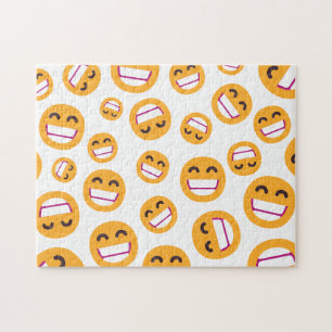Puzzle Cara sonriente Ojos mullidos Emoji de colores Pers