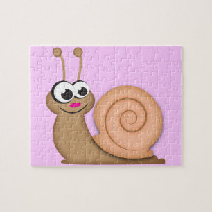 Puzzle Caracol lindo del dibujo animado