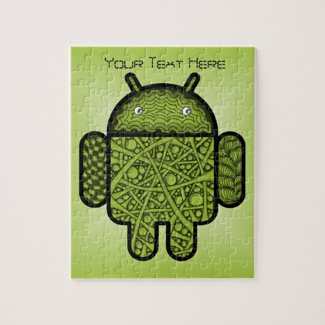 Puzzle Carácter de garabato de burbujas para el robot And (Vertical)