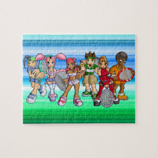Puzzle Caracteres del tenis del animado