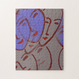Puzzle Caras abstractas