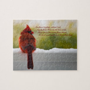 Puzzle Cardenal con visitantes del cielo 10x8 desafiante