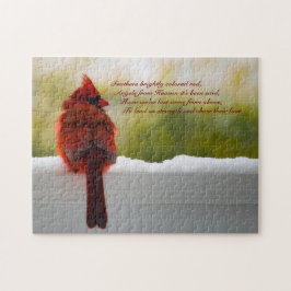Puzzle Cardenal con visitantes del cielo 14x11 desafiante