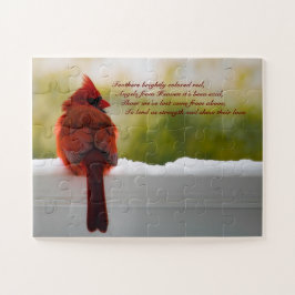 Puzzle Cardenal con visitantes del cielo 14x11 fácil