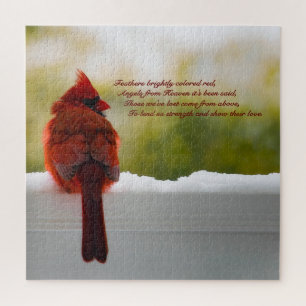Puzzle Cardenal con visitantes del cielo 20x20 desafiante