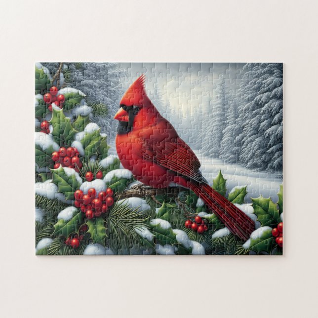 Puzzle Cardenal En La Nieve (Horizontal)