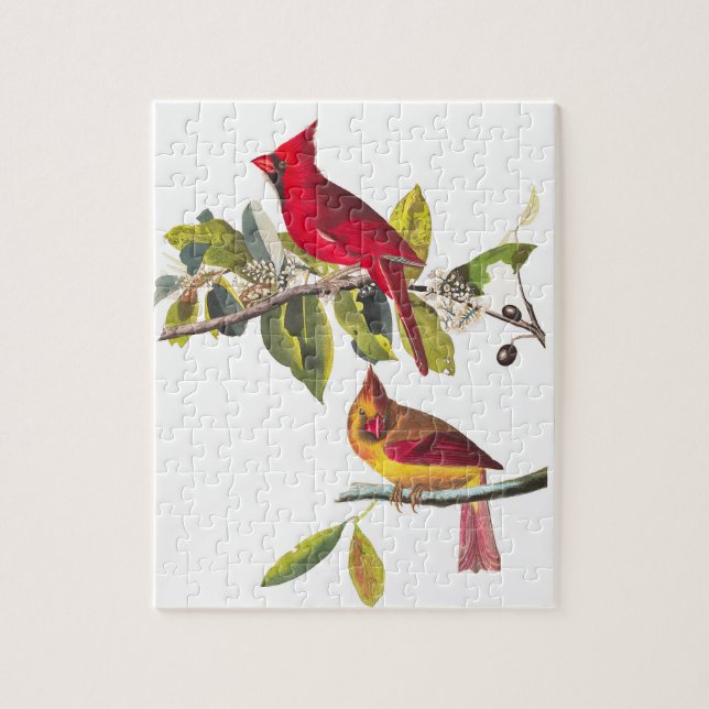 Puzzle Cardenal Grosbeak de John James Audubon (Vertical)