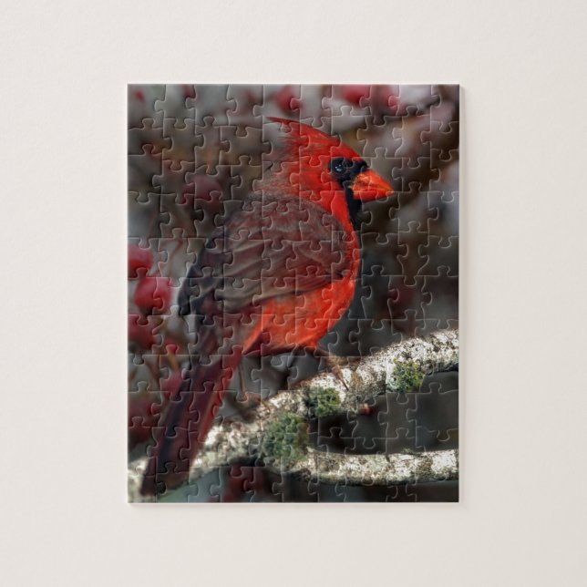 Puzzle Cardenal rojo de los primistas de los White Berrie (Vertical)