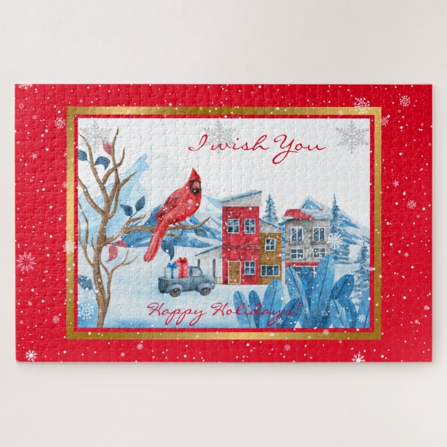 Puzzle Cardinal And Landscape Customize (Horizontal)