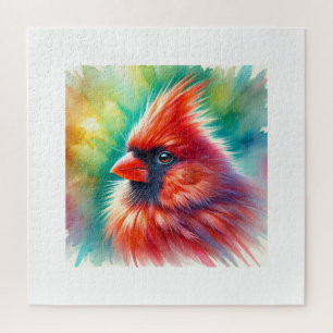 Puzzle Cardinal Bird 300724AREF129 - Watercolor