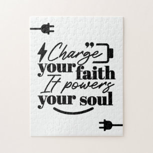 Puzzle Carga Tu Fe – Cita Inspiradora Cristiana