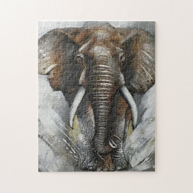 Puzzle Cargar elefante (Vertical)