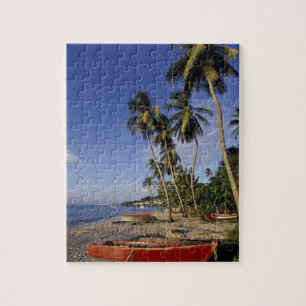 Puzzle CARIBE, Granada, St. George, Barcos en palmera