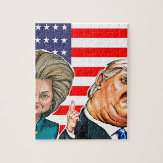 Puzzle Caricatura del triunfo y de Hillary